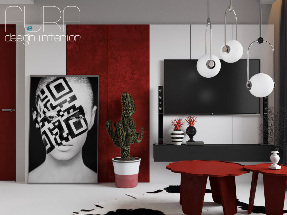 Дизайн гостиной и кухни