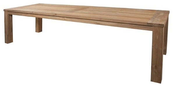 Rectangular Dining Table With Extra Thick Reclaimed Wood, 118"