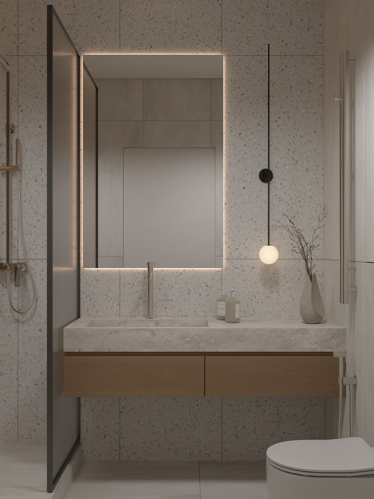 Проект 2-х уровневой квартире в эко-стиле.