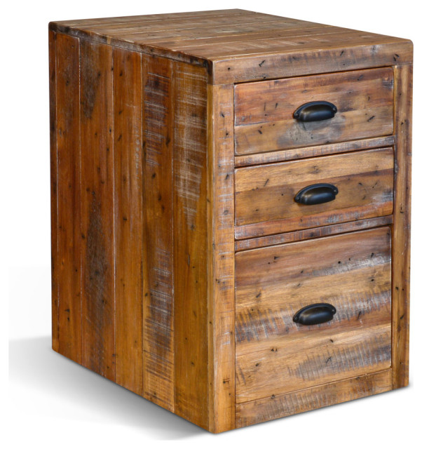 Distressed Rustic Wood Home office File Rustic Filing