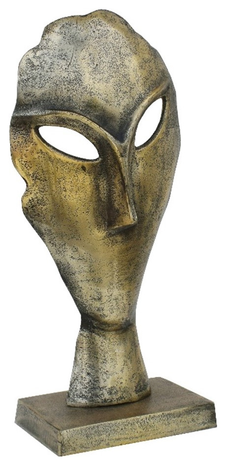 Renwil Fielden 14x6" Modern Aluminum Decorative Statue in Brass