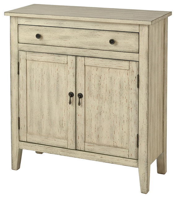 Stein World Transitional Holt Distressed Cream Cabinet 16940