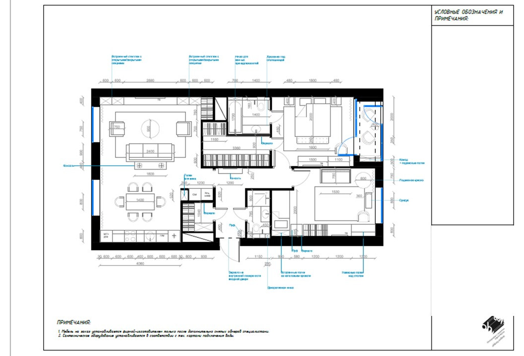 План расстановки мебели