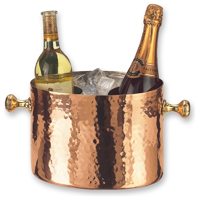Decor Copper Double Champagne/Wine Chiller Traditional Ice Tools