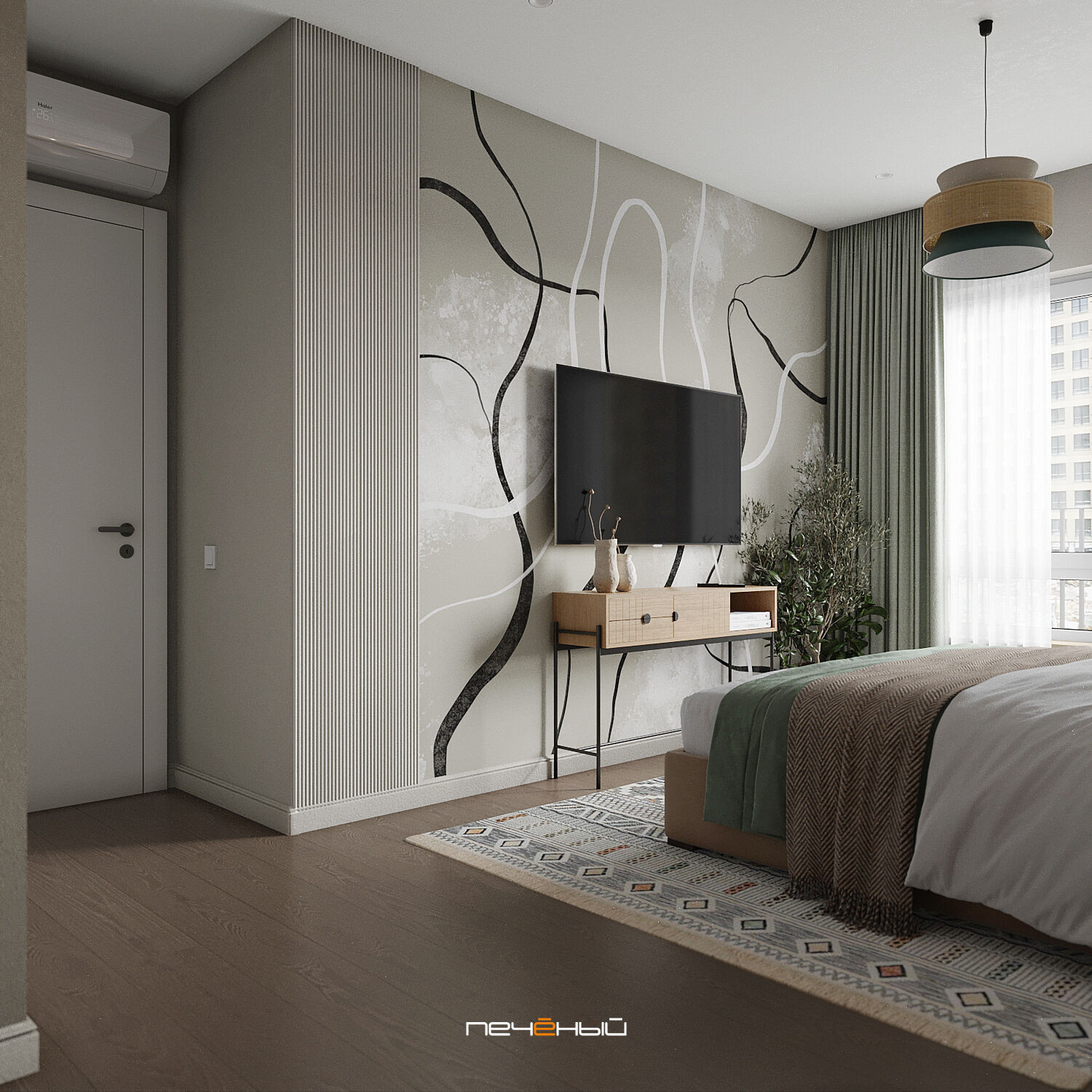 2025 Дизайн 4-комн. квартиры 112 м² в современном стиле, Москва, ЖК Барклая  6