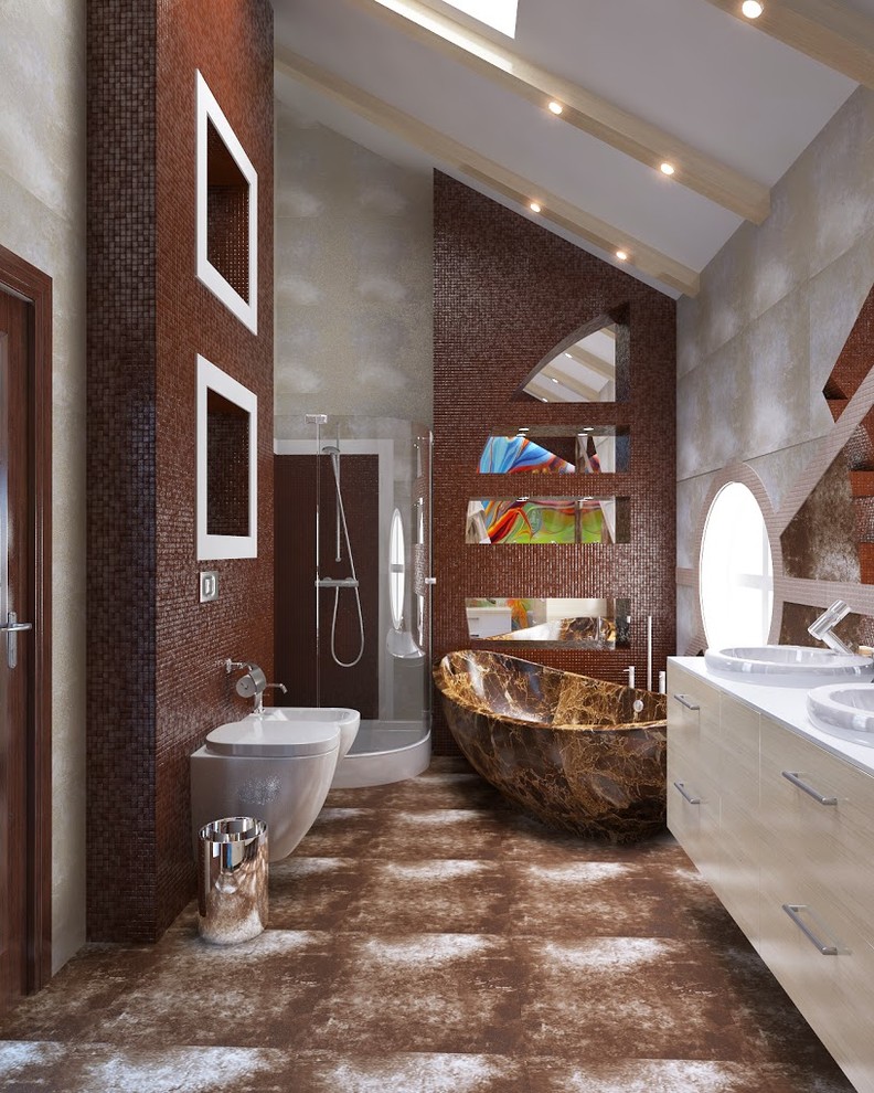 Дизайн-проект ванной комнаты от «Strekoza Design»