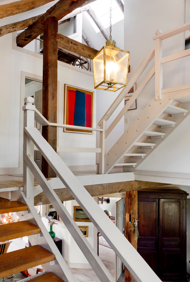 This is an example of an eclectic staircase in New York.