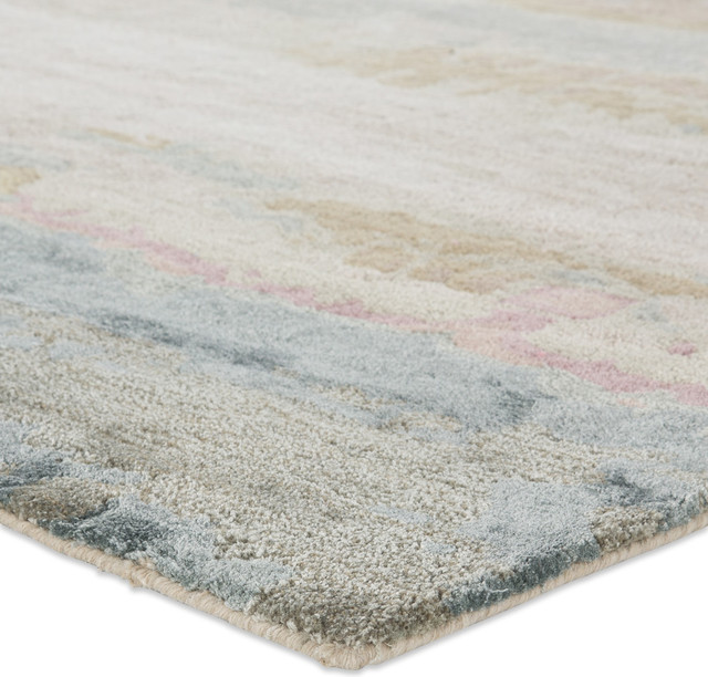 Jaipur Living Benna Handmade Abstract Gold Light Blue Area Rug 5 X8
