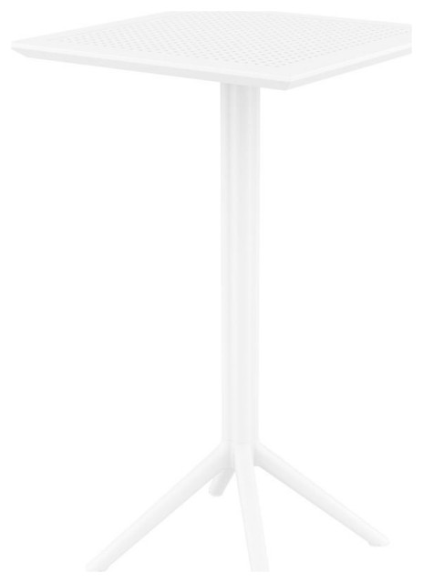 Sky Square Folding Bar Table 24 inch White