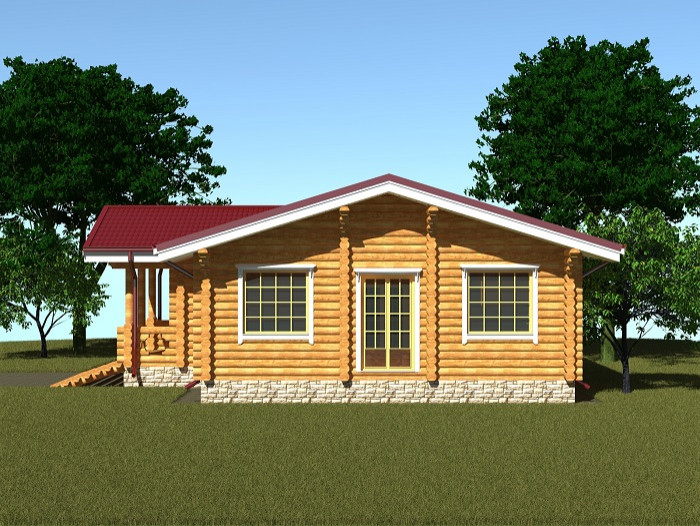 Проект дома из оцилиндрованных бревен №279