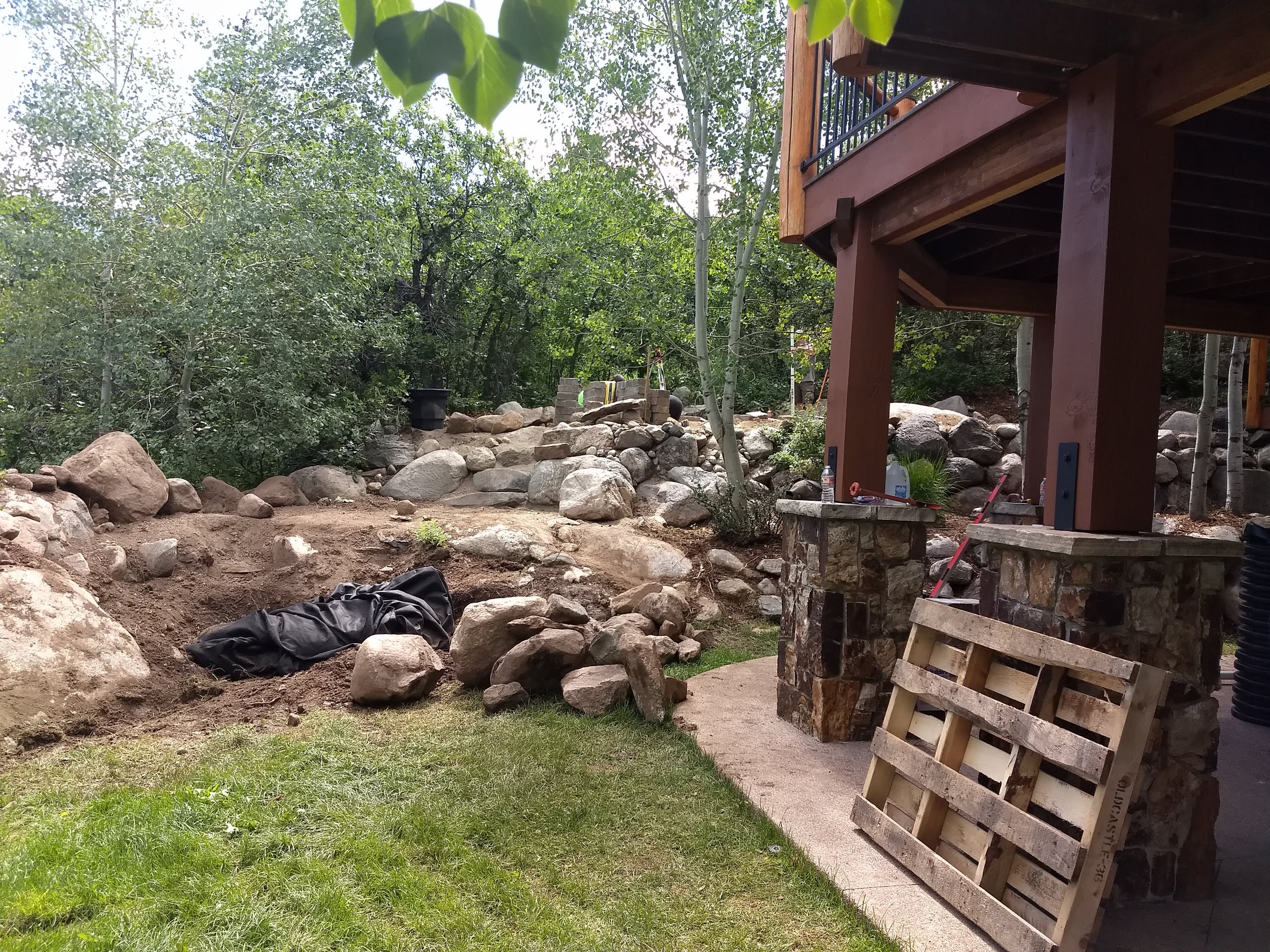 Creating a Large Dry Creek Feature and Brand New Landscaping