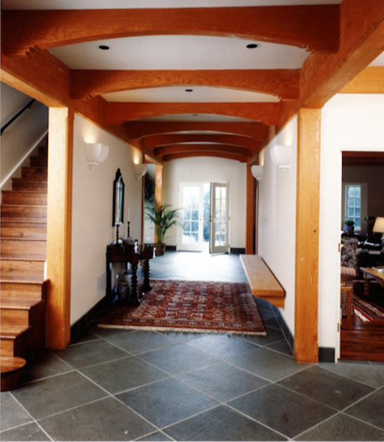 Inspiration for a transitional entryway remodel in Boston