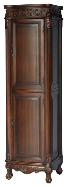 Antique Style Bathroom Linen Cabinet Model 2917-BN - Victorian ...