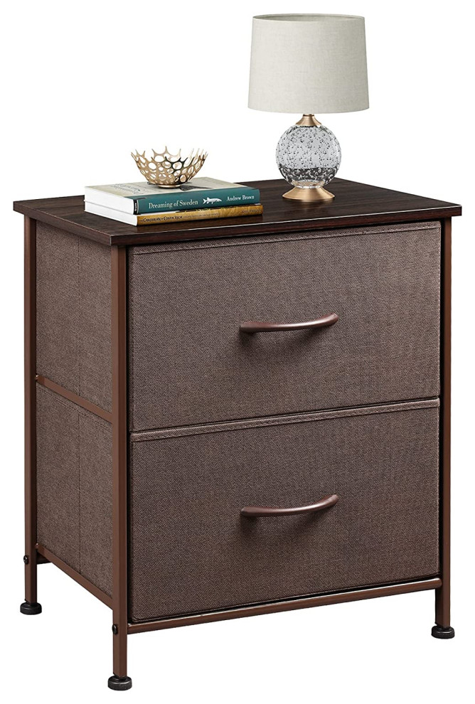 End Table Dresser With 2 Fabric Drawers, How To Match Dresser And Nightstand