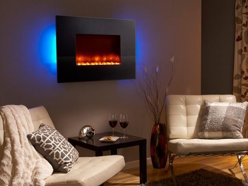 SimpliFire Electric Fireplace WallMount Series Contemporary Living