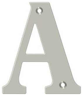 RL4A-15 4" Residential Letter A, Satin Nickel