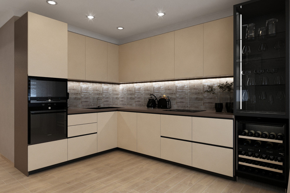 Гостиная-кухня. Визуализация & Реализация