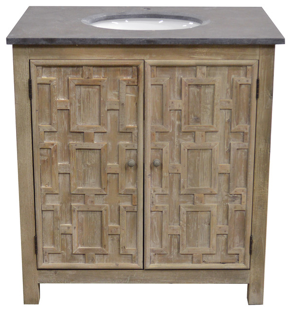 Reclaimed Pine Single Bath Vanity, 34" Farmhouse Bathroom Vanities