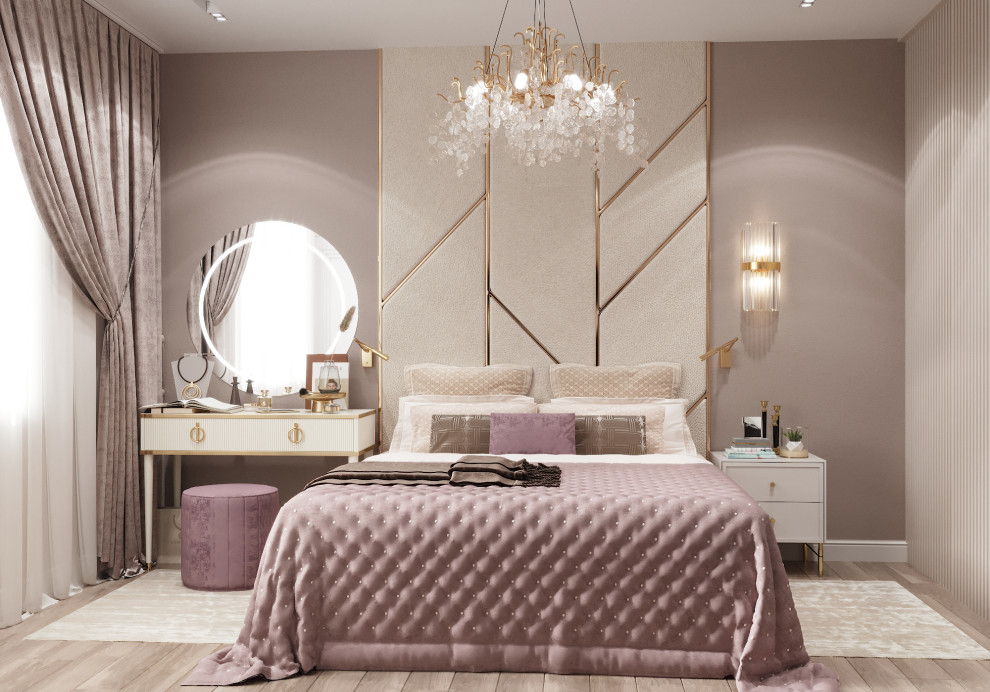 "Пудровые оттенки". Квартира 97 кв.м, ЖК "Левобережный"