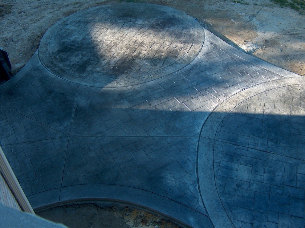 Ashler slate stamped concrete patio Cleveland by Fordson Concrete