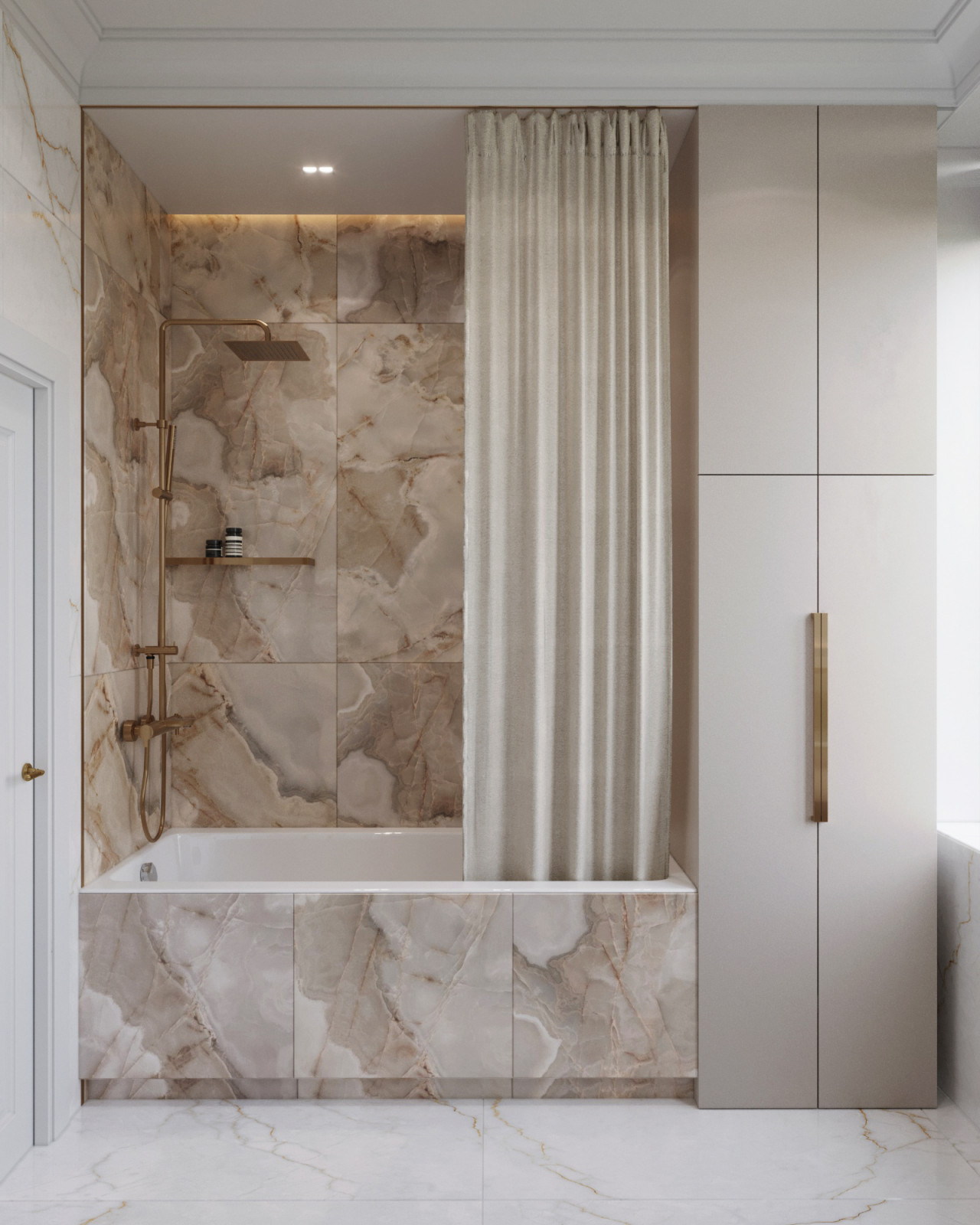 Ванная с окном в проекте квартиры