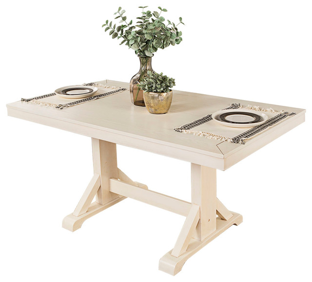 Offex 60 Millwright Wood Kitchen Dining Table Antique White Offex 60 Millwright Wood Kitchen Dining Table Antique White