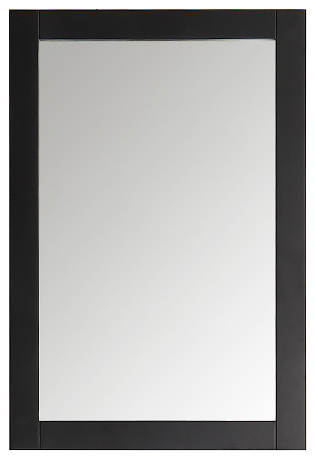 Fresca Hartford 20" Black Traditional Bathroom Mirror Transitional
