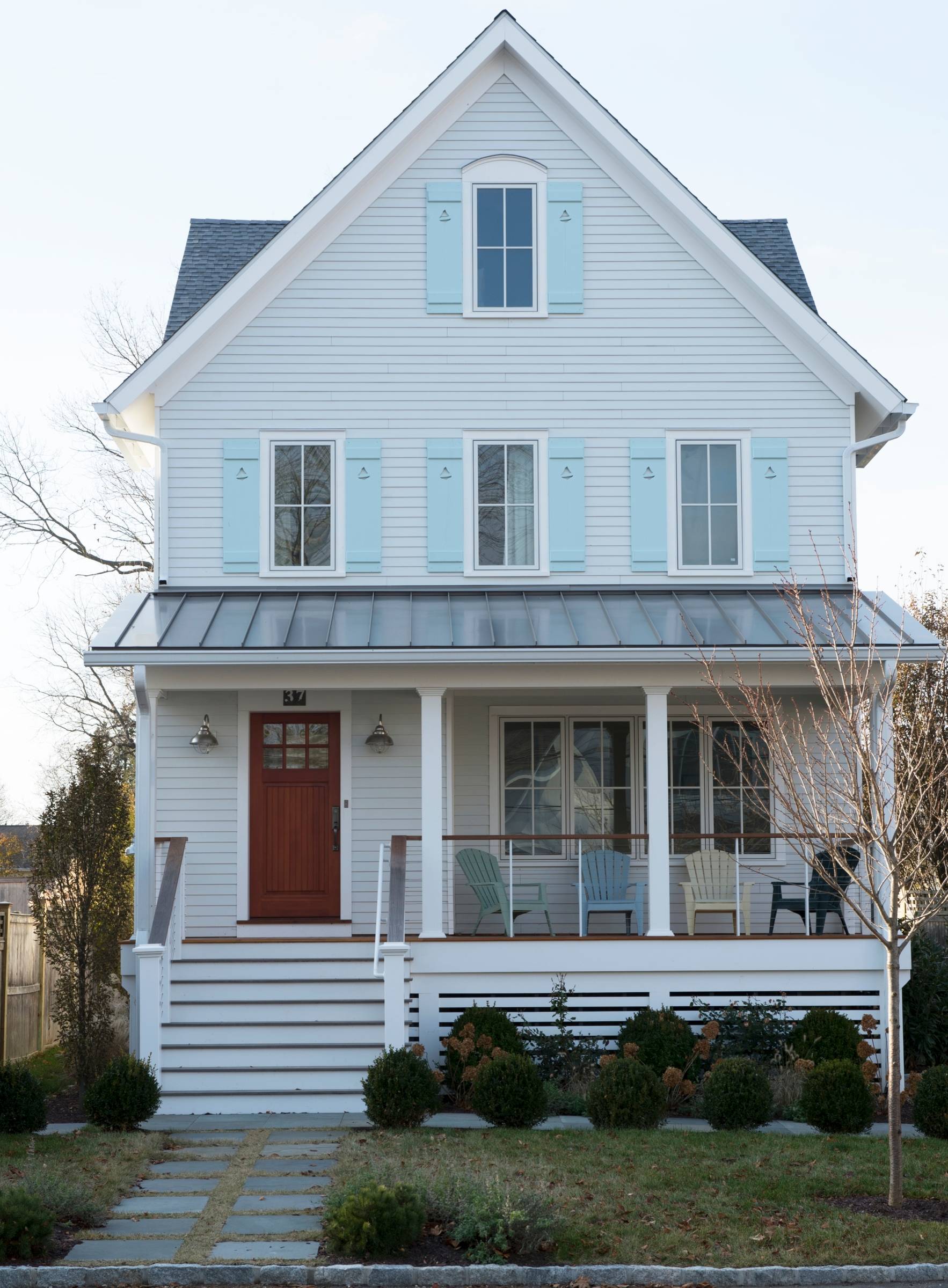 Blue House Black Shutters - Photos \u0026 Ideas | Houzz, image size:1766x2400