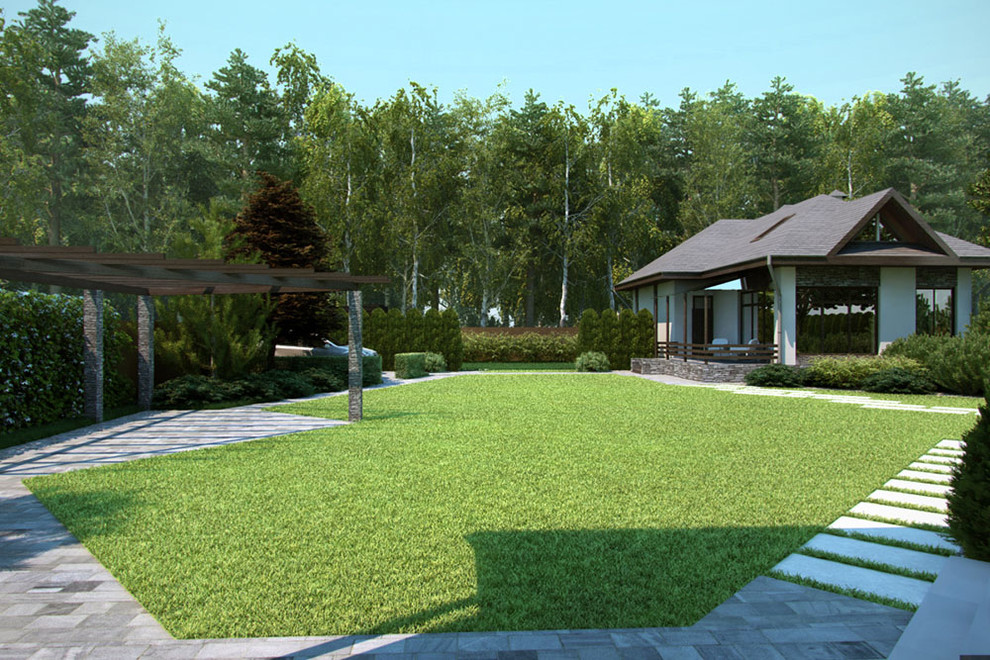 Дизайн частного сада 18 соток (2 Вариант)