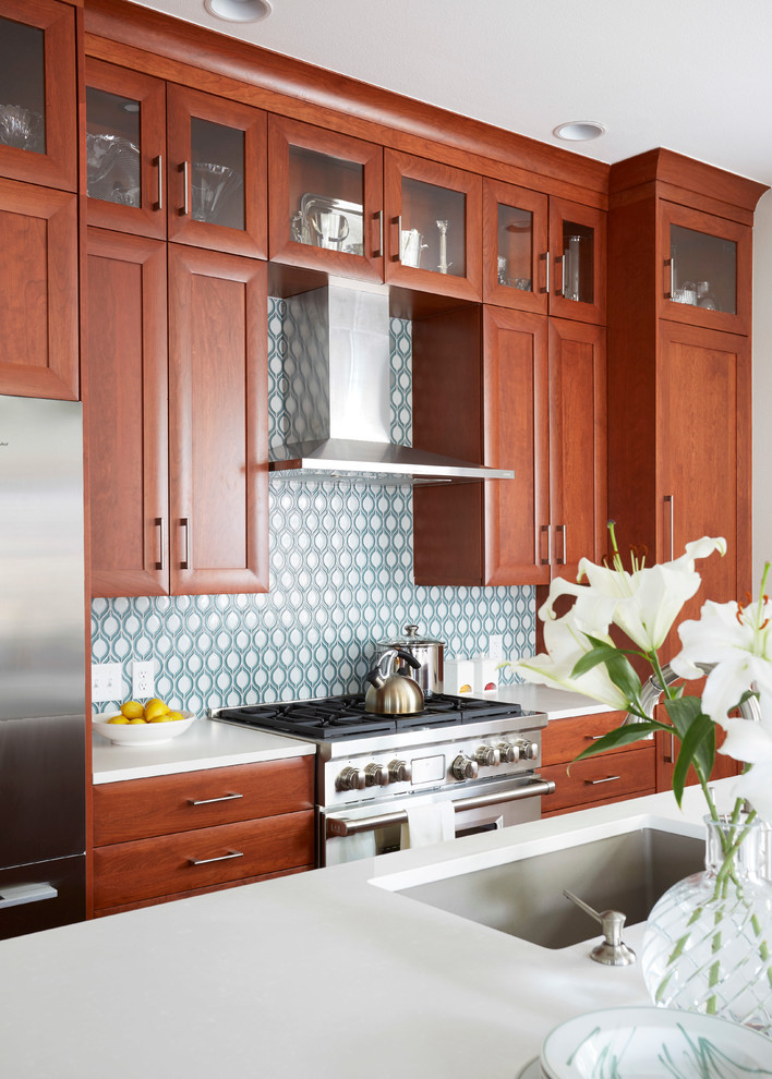 Transitional home design photo in Denver