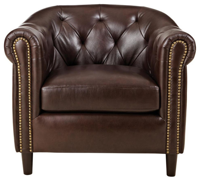 Chocolate Leather Club Chair