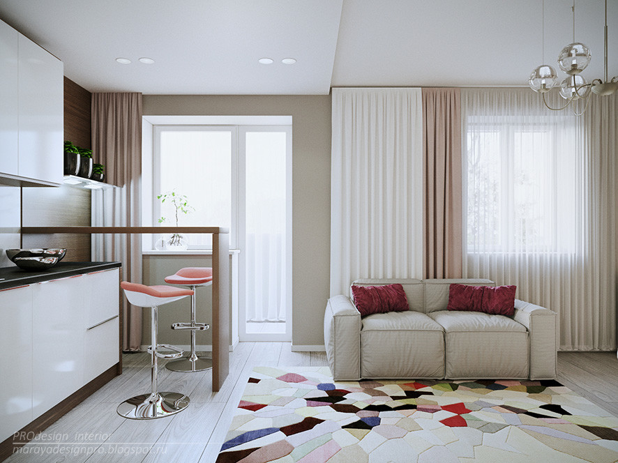 Интерьер однокомнатной квартиры