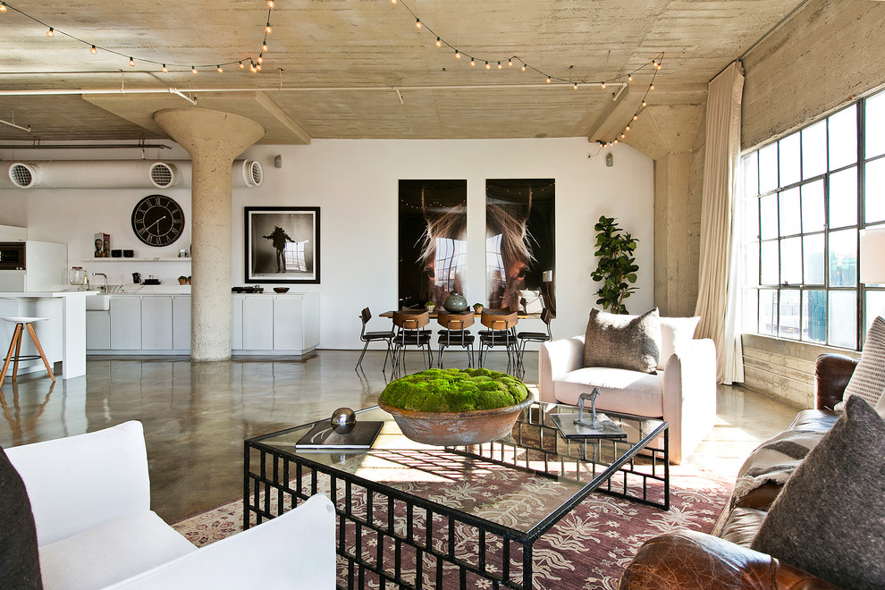 This is an example of an industrial home design in Los Angeles.