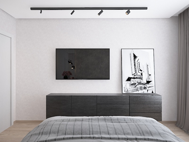 Квартира в современном стиле с элементами лофта, 90 Кв.м