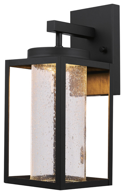 Capulet Black LED Integrated Outdoor Indoor Wall Sconce