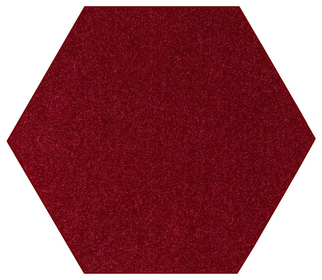Bright House Solid Color Area Rugs, Burgundy, 2' Hexagon - Contemporary ...