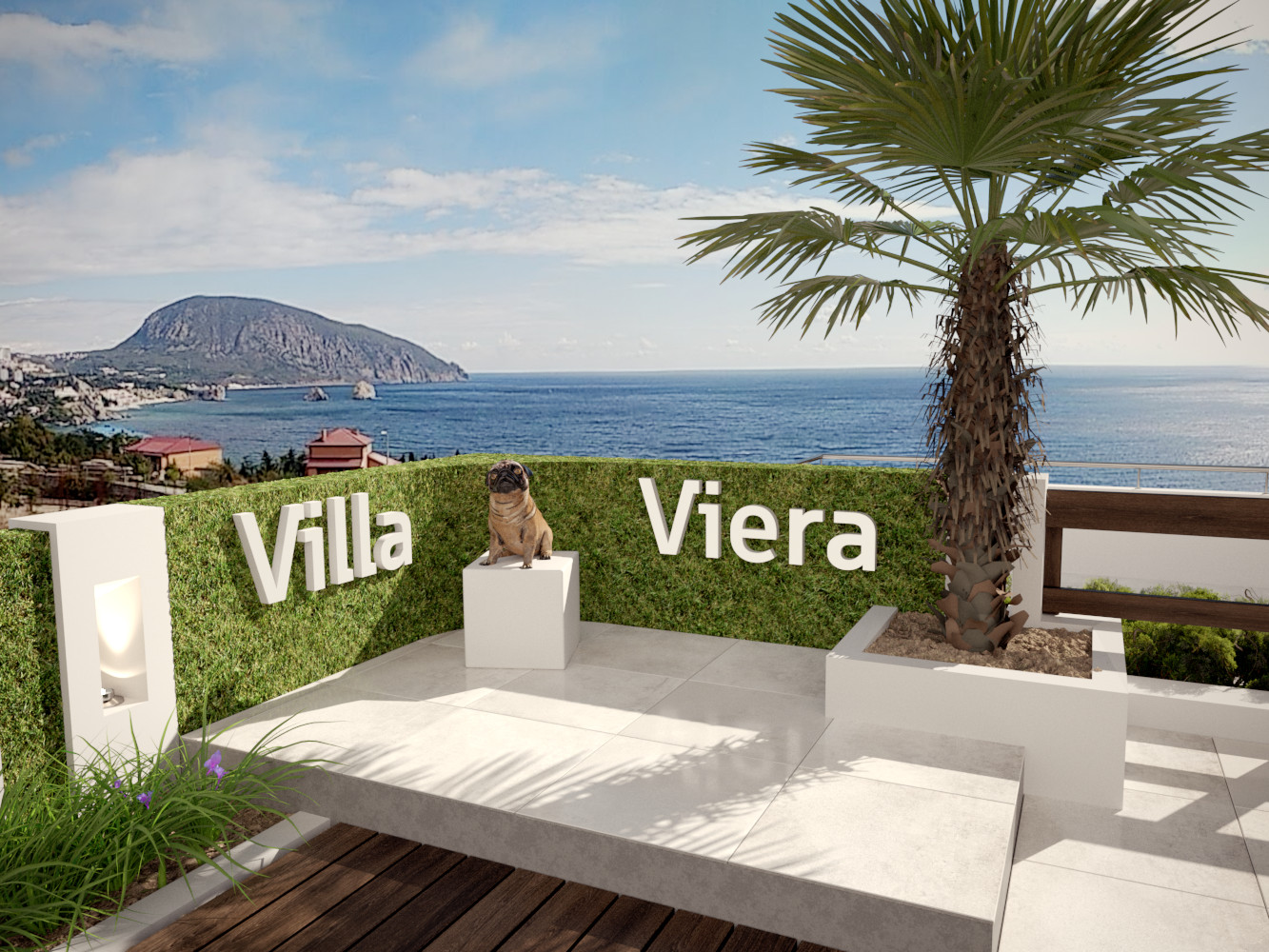 Проект благоустройства территории мини-отеля в Гурзуфе. Ландшафт