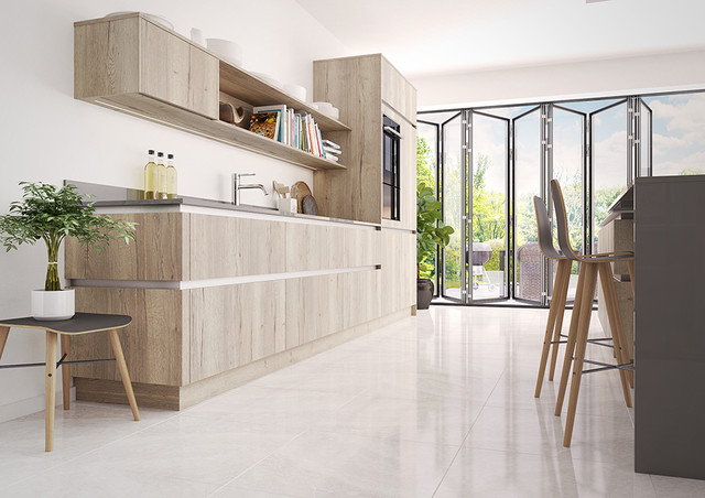 H Line Handleless Kitchens contemporaneo-cocina