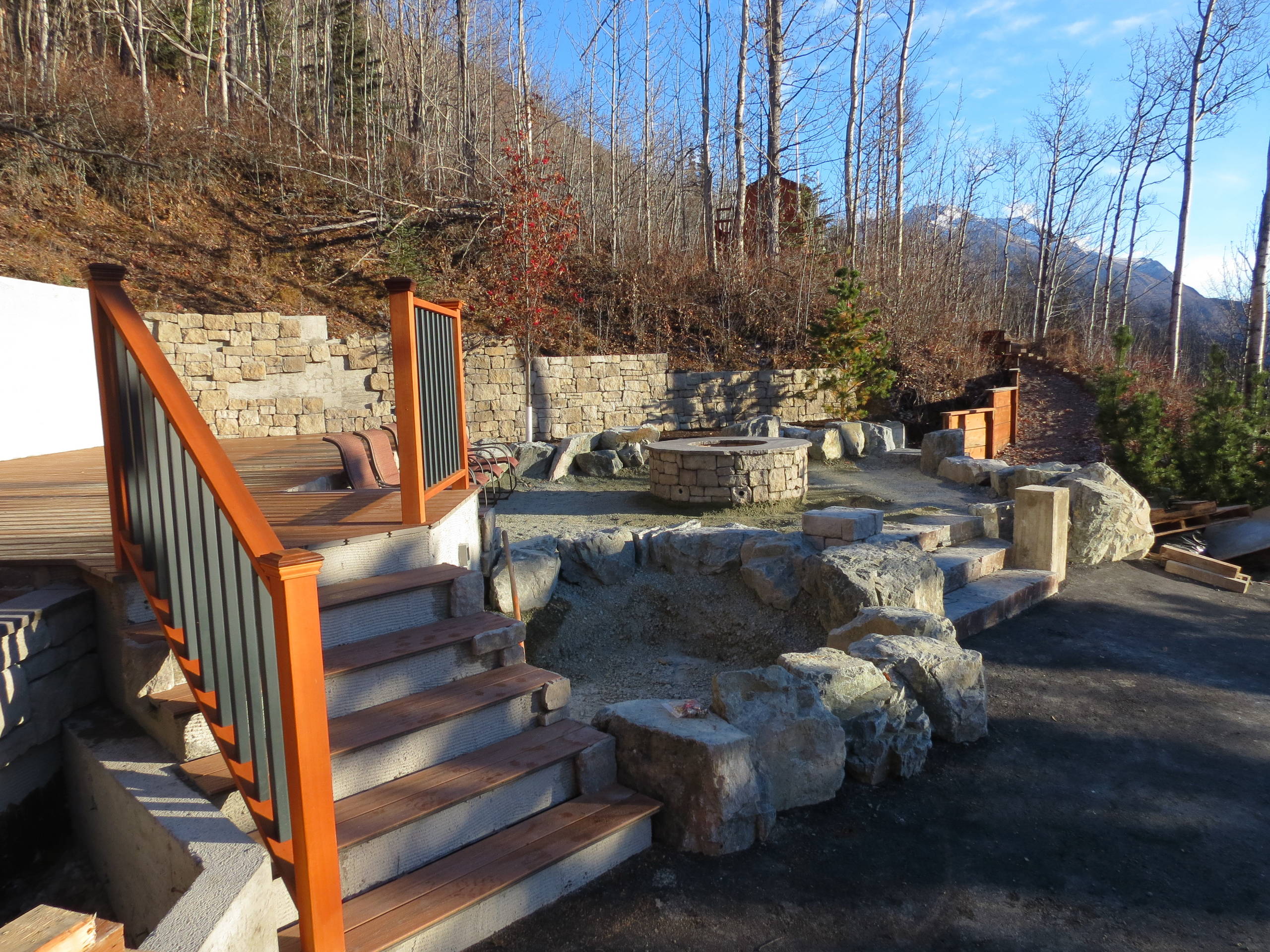 Phase 1 of 2 Eagler River Deck and  Fire pit Terrace