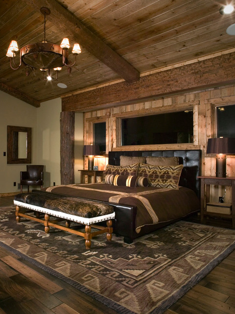 Timber Lodge rustik-sovrum