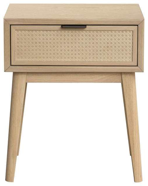 Light Brown Cane Nightstand Midcentury Nightstands And Bedside