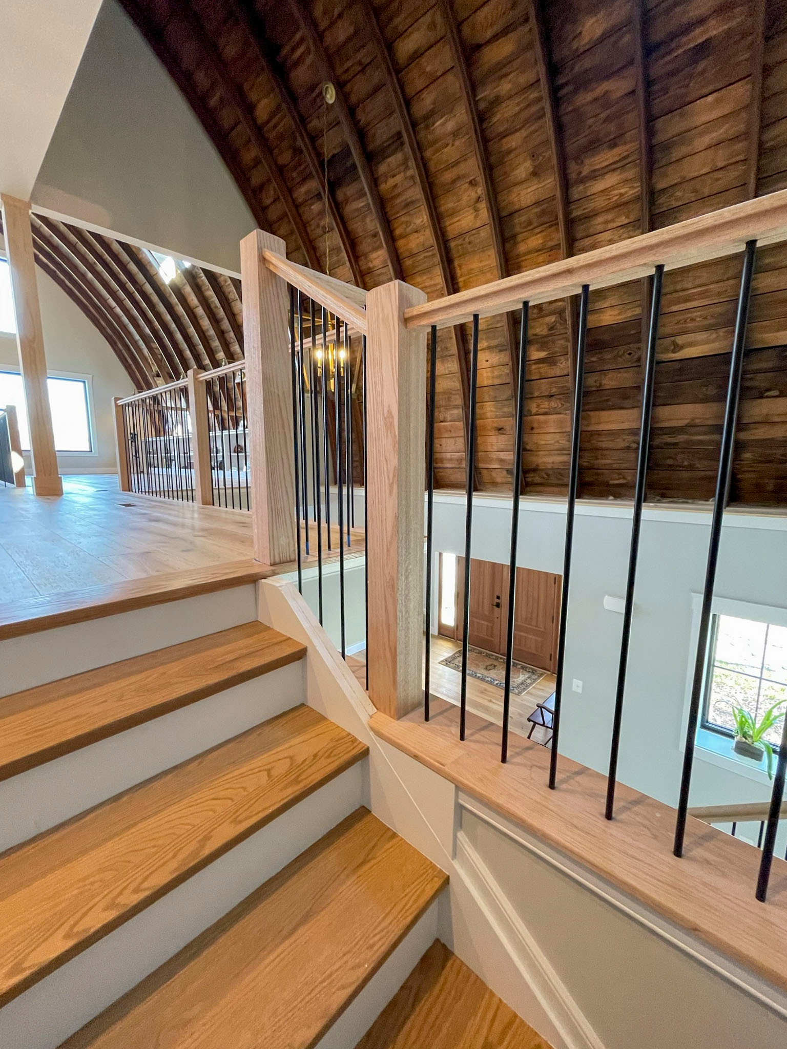 102_Straight-Freestanding Stairs/Landing in Barn Style Home, Leesburg VA 20175
