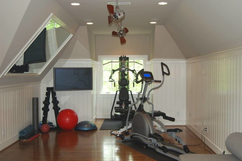 Design ideas for a home gym in Charlotte.