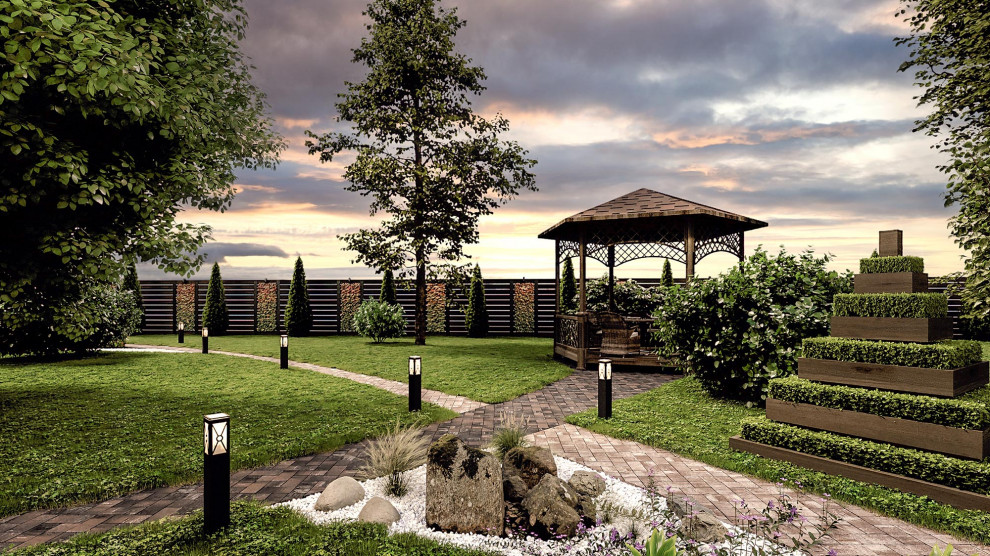 Дизайн- проект  фасада и благоустройства  жилого дома