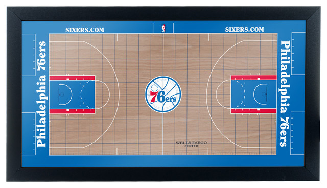 Wall Plaque - Ready-To-Hang Philadelphia 76ers Black Framed Rectangle Plaque