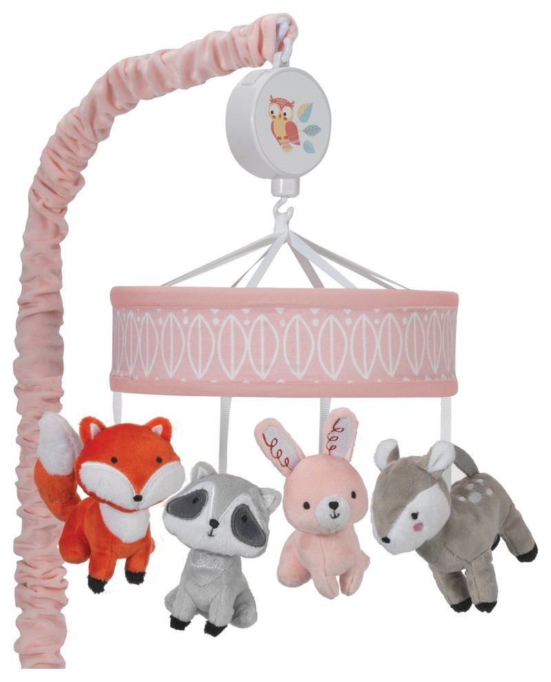 Little Woodland Musical Baby Crib Mobile By Lambs Iv Gray And