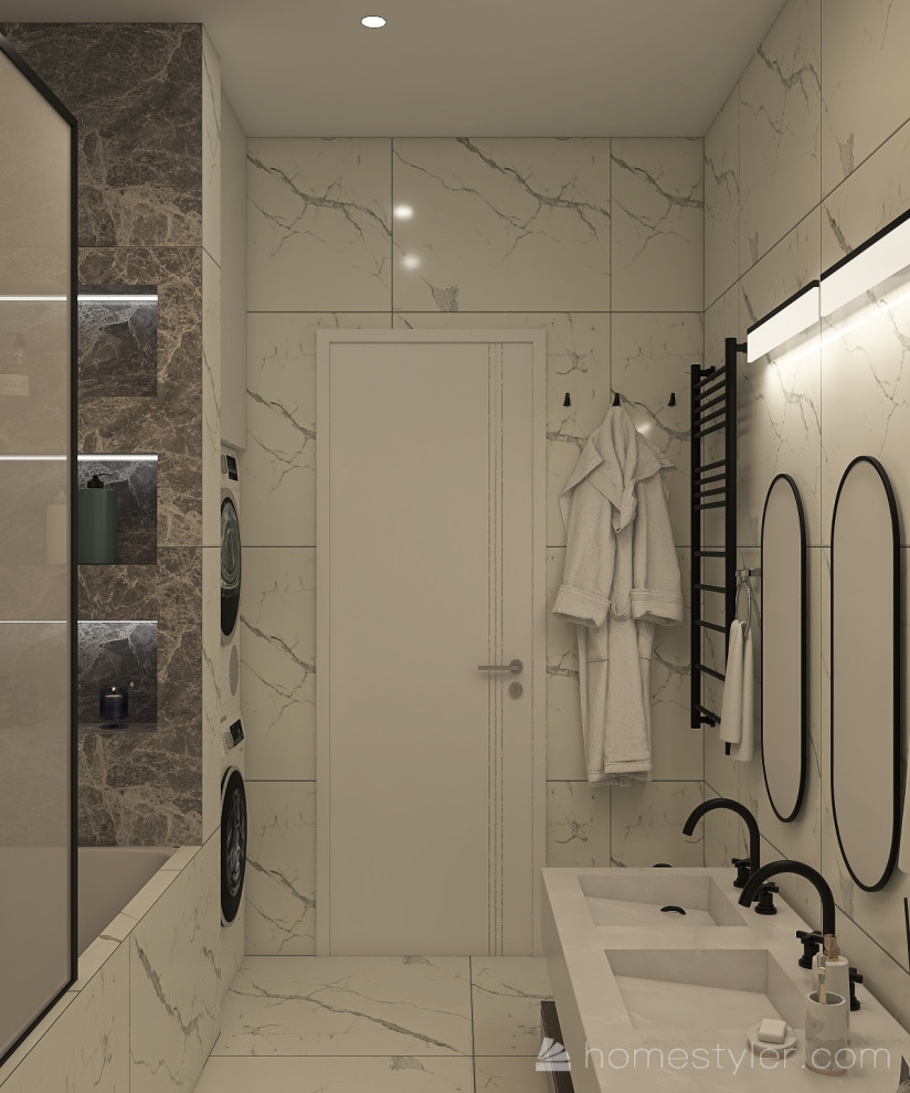 Проект двухкомнатной квартиры в современном стиле