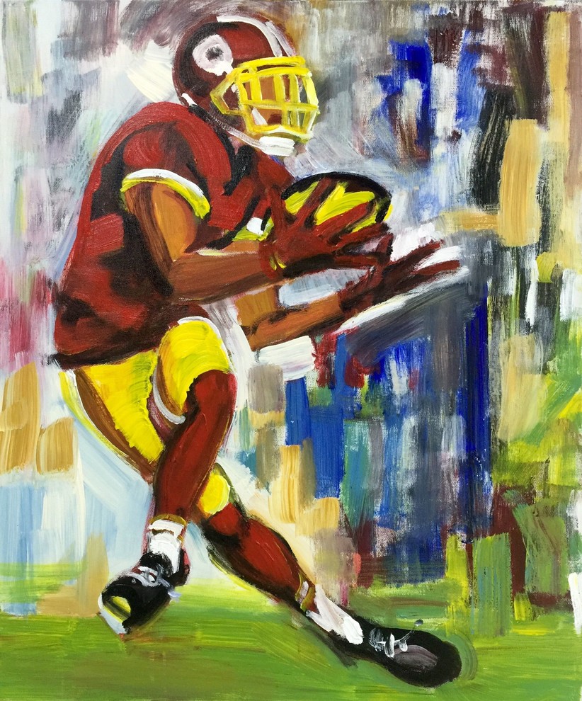 "Football II" Oil Painting Contemporary Paintings by Bayland