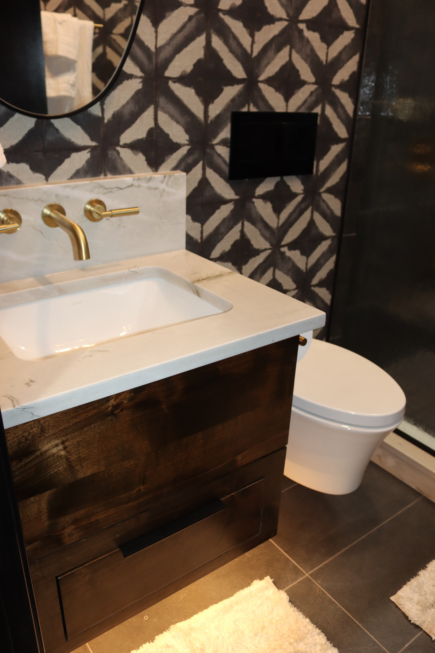 Midnight Mosaic Powder Room