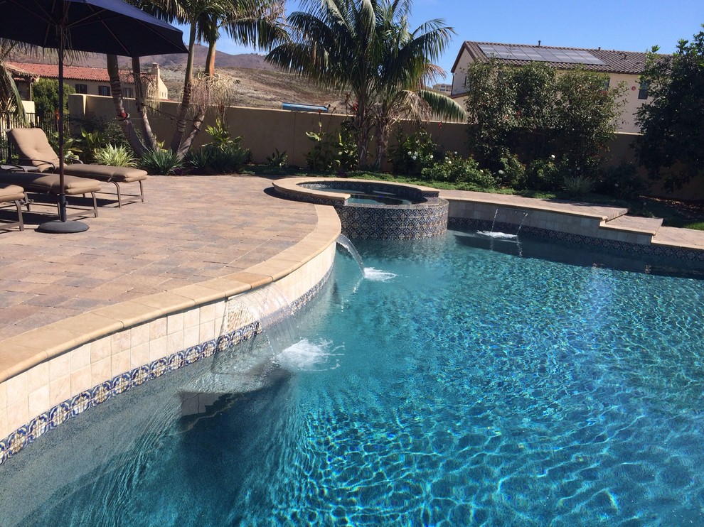 This is an example of a mediterranean pool in San Diego.